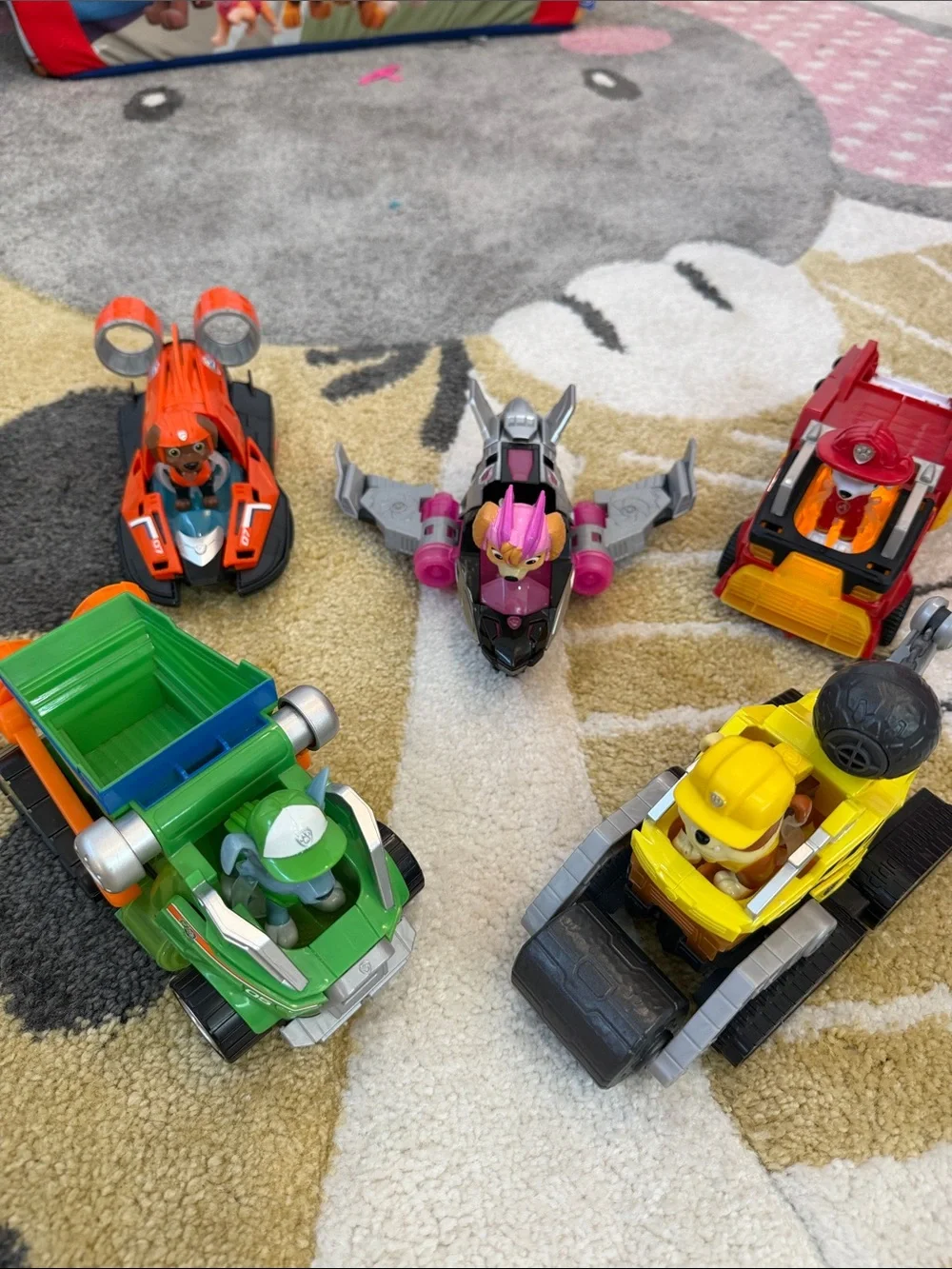 Paw Patrol Rescue Vehicle Set — Green, Orange, Pink, Red, Yellow